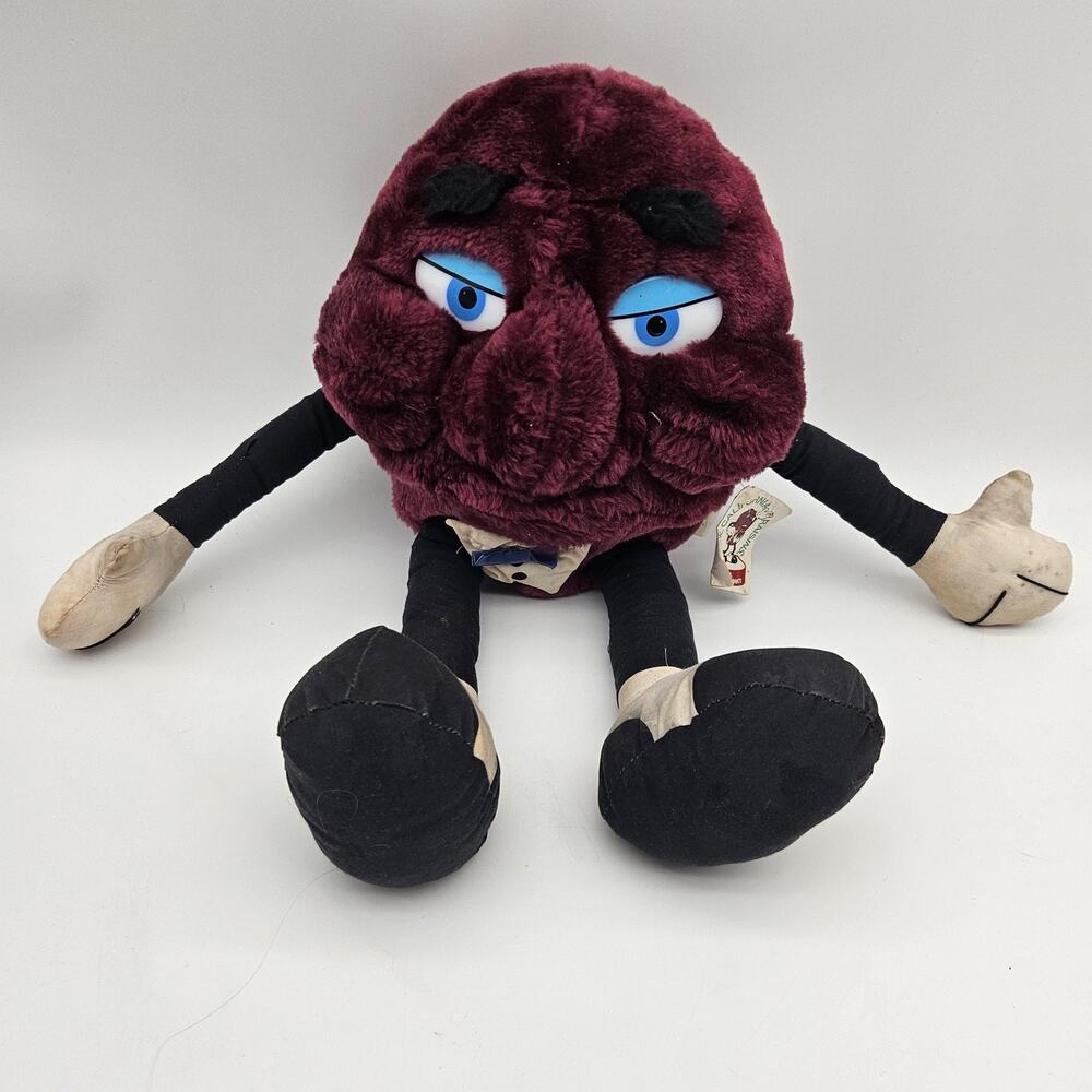 Vintage 1988 California Raisins Plush ACME Applause Large‎ Tuxedo Blue Eyes Doll